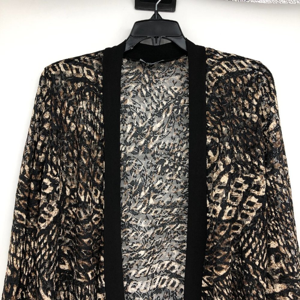 Initiatives Brown Abstract Patterned Robe Cardigan size M - Picture 4 of 15